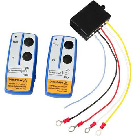 Bravix 2pcs Télécommande De Treuil Sans Fil 12v, Robuste, Portée À Distance 78''/ 20m, Avec Voyant Lumineux Pour Jeep Atv Suv