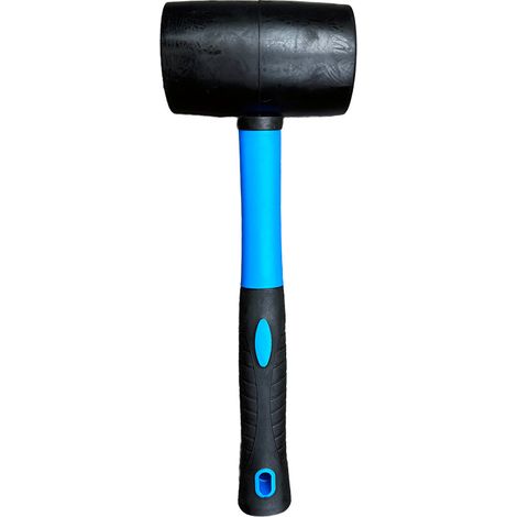 Maillet Caoutchouc Manche En Fibres De Verre Tête Noire Ø 50 Mm 500g