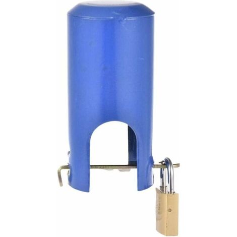 Bravix Couvercle De Protection Antivol - En Fer Métallique De Qualité Supérieure - Multifonction - Pour Extérieur, Jardin, Cuisine Blue