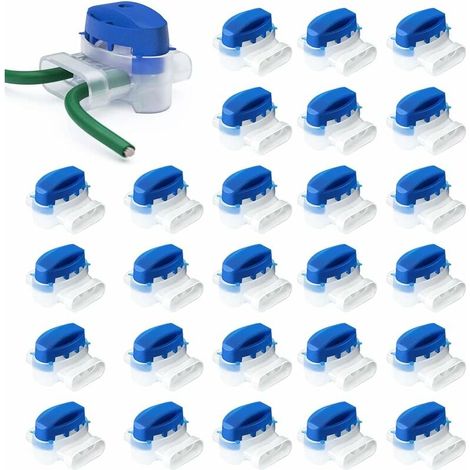 Bravix 26pcs Connecteurs De Câble Remplis Des Résines, Connecteurs De Câbles Pour Robot Tondeuse, Etanche Connecteur Fil Tondeuse Pour Jardin & Extérieur Et Tondeuse Robot Et Voiture Mower