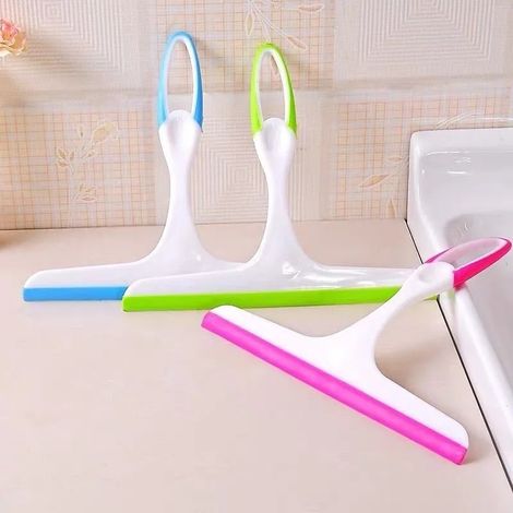 Bravix 3 Raclette De Douche, Raclette Salle De Bain Et Douche, Raclette Vitre Miroir Douche Plastique, Raclettes Nettoyeur De Vitres Pour Miroir, Salle De Bains, Fenêtre, Sol, Verre - Bleu, Vert, Roug