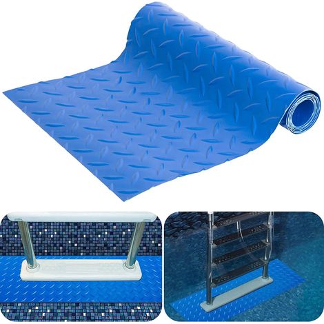 Bravix 4390cm Tapis Échelle Piscine 43×90cm Tapis D'Échelle Avec Texture Antidérapante Tapis D'Escalier De Piscine Marchepied Antidérapant Tapis De Sol Piscine Pour Échelles De Piscine Et Salles De Ba