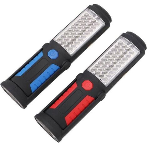 Bravix Lampe De Travail D'Urgence 36 + 5 Led Lampe De Travail Rechargeable Usb Lampe De Réparation De Voiture, Paquet De 2
