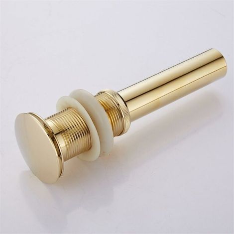 Bravix Moderne Pop-up Rétro Bouchon Bonde De Lavabo Vidange Sans Trop-plein En Laiton Bronzé Universel Valve Draineur D’evier Vasque Siphon Sans Trou De Débordement Poli- Sans Trop-plein 4258mm