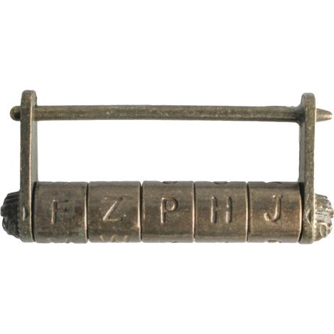 Bravix Verrouillage De Mot Passe Bronze Texte Code Combinaison Serrure Imitation Cuivre Ancien Cadenas Chinois Pour Antique Boîte En Bois Boîte Bijoux Armoires Artisanat Décoration