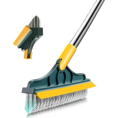 Bravix Brosse À Plancher 2 En 1 Avec Long Manche Et 3 Pôles 101cmbrosse À Coulis Avec Racloir Et Racloir À Poils Durs Avec Raclette 120°brosse À Carreaux Rotative