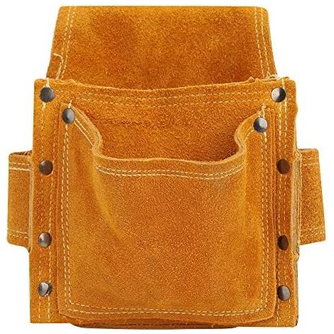 Bravix Multifonctionnel Outil Poche Poche Ceinture Sac À Outils Épaissi Outil Taille Sac Durable Peau De Vache Matériel Outil De Stockage