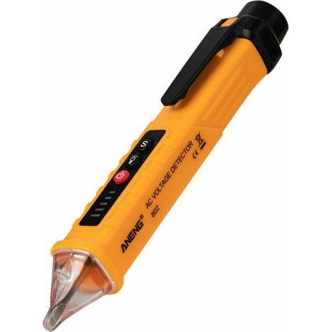 Bravix Détecteur De Tension Ac Sans Contact, 12v-1000v, Jaune