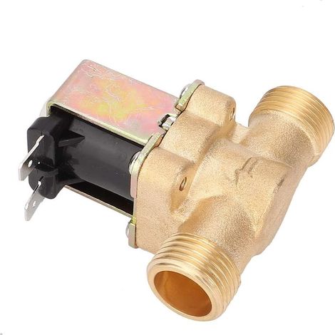 Bravix Electrovanne - Dc12v G1 / 2" Normalement Ouvert En Laiton Électrique Electrovanne D'Entrée D'Eau Commutateur