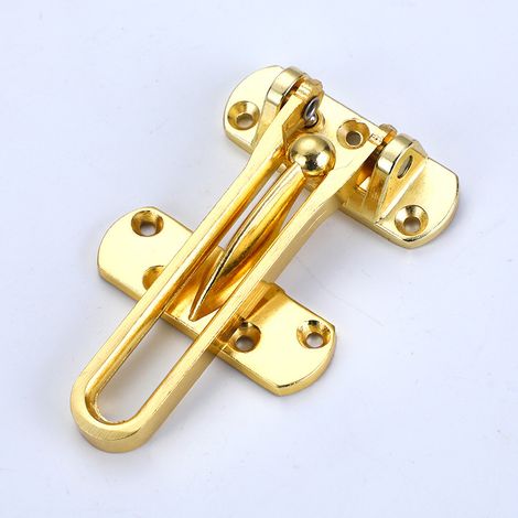 Bravix Gardien De Porte Verrou, Entrebailleur De Porte D'Entrée Verrou Porte Coulissante Serrure Sécurité En Acier Inoxydable Pour Domicile Maison Hôtel Dortoir Appartement Doré