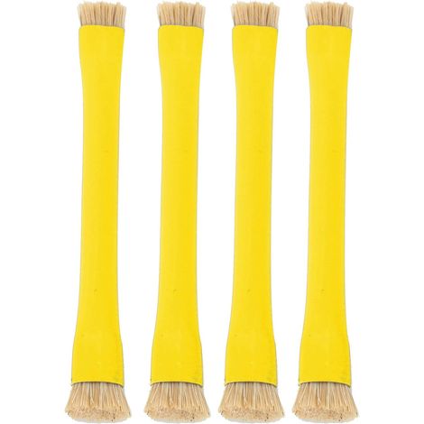 Brosse Antistatique, Brosse De Nettoyage De Téléphone Portable À Double Tête 4pcs, Poils Durs, Antistatique Antidérapant, Poignée Isolée, Pour Nettoyer Les Téléphones Mobiles(jaune)