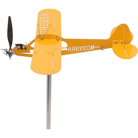 Bravix Girouette D'Avion En Métal 3d, Indicateur De Direction Du Vent Sur Le Toit Extérieur, Décoration De Jardin