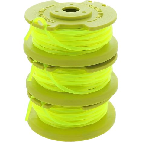 Bravix Applicable À Ryobi One Plus + Ac80rl3 Oem Ligne .080 Pouces Twisted Line Et Remplacement De Bobine Pour Les Tondeuses Sans Fil Ryobi 18v, 24v Et 40v (paquet De 3)