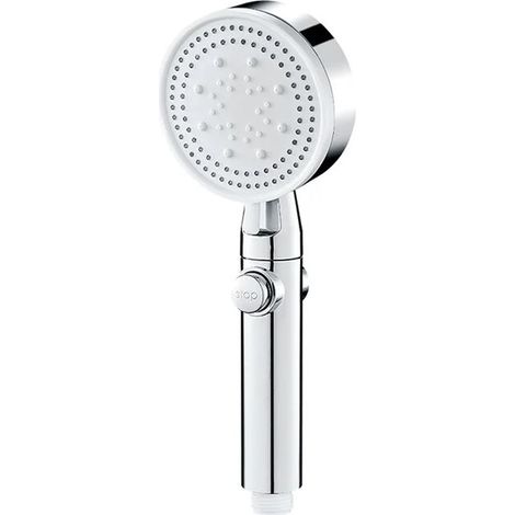 Bravix Pommeau De Douche Économie D'Eau Argent 5 Modes Réglable Douche Haute Pression Une Touche Arrêt Massage De L'Eau Douche Écologique Salle De Bain Accessoire