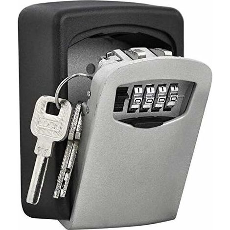 Boite À Cs Haute Sécurité De La Police Safe Key Murale À 4 Chiffres Clés Coffre Haute Sécurité Combination Lock Stocker Les Clés De，1178237mm，gris