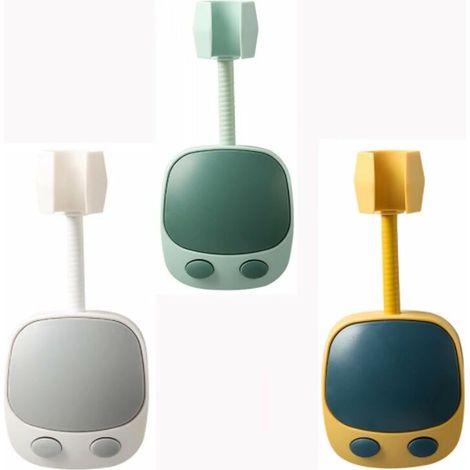 Bravix Ventouse Support De Douche Reglable Sans Percage,support De Douchette Ventouse Orientable,ventouse Support Mural Douchette Douche Salle De Bain,support De Pommeau De Douche 3 Pièces