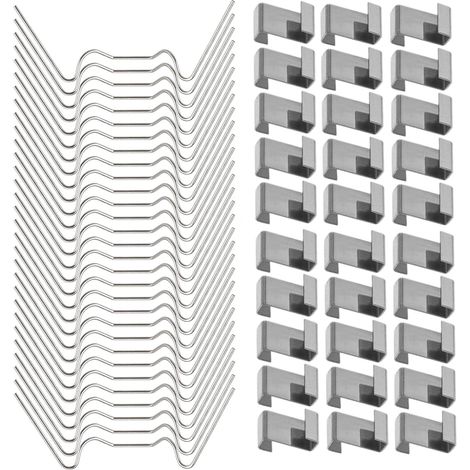 Bravix 100 Pcs Clips De Fixation Pour Vitre De Verre À Effet De Serre En Acier Inoxydable (avec 50 Clips De Fil W Pour Vitrage En Serre Et 50 Clips De Chevauchement En Z Pour Vitrage De Serre)