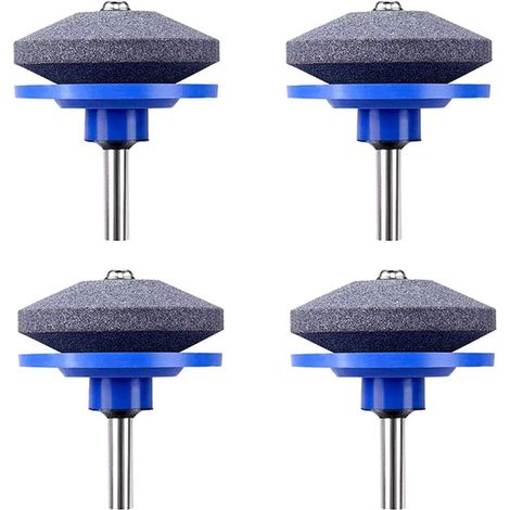 Bravix Affûteuse De Tondeuse À Gazon,4 Pcs Universel Tondeuse À Gazon Affûteuse De Lame Rotative Meuleuse De Jardin Pierre De Roue Pour Perceuse Électrique Perceuse À Main Kit De Réparation