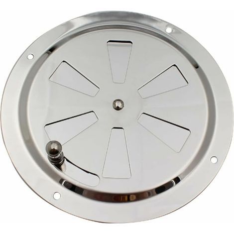 Bravix Grille De Ventilation Rond, Ouverture D'Aération Réglable Évent D'Aération En Acier Inox Entrée Et Évacuation D'Air 125mm