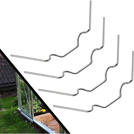 Bravix Lot De 100 Clips De Vitrage Pour Serre, Type W Serre Pinces En Acier Inoxydable - Idéal Pour Pinces Plaque Creuse & Serre Verre Accessoires Serre
