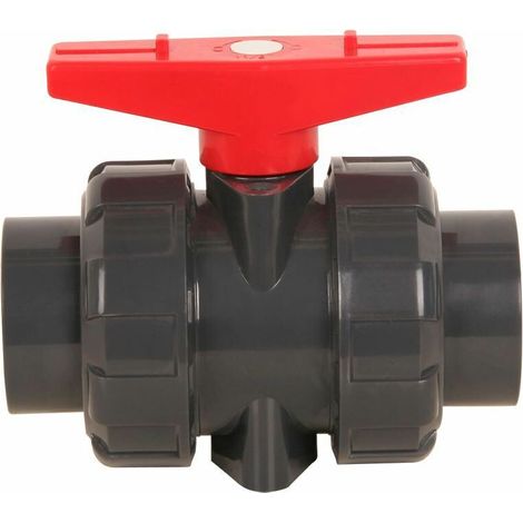 Bravix Vanne Double Union À Coller Diam 32 Mm Vanne Boisseau Pvc Robinet Boisseau Sphérique Robinet A Bille Sphere Pour Piscine，dn25 (diamètre Interne 32mm)