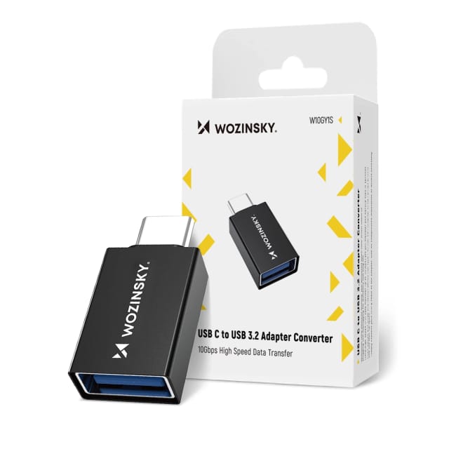 Wozinsky W10GY1S USB-C - USB-A 3.2 10Gb/s Adapter - Black