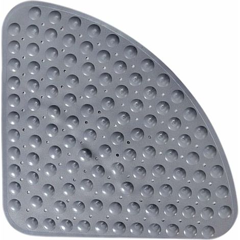 Bravix Sector Tapis De Douche D'Angle En Caoutchouc, Tapis De Bain Antidérapant Tapis Antibactérien Avec Ventouses Pour Douche Ou Baignoire, Tapis De Bain Antidérapant, 54x54cm
