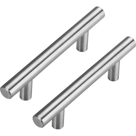 Bravix Lot De 2 Poignée De Porte Poignée Cuisinepoignée Meuble Poignee De Meuble Cuisine Inox Inoxydable Entraxe 96mm，argent