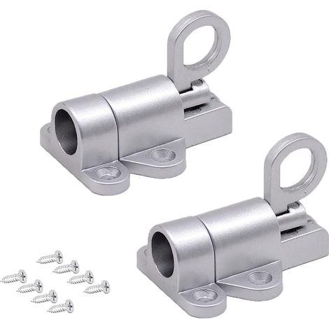 Bravix Automatique Verrou Porte Aluminium, 2 Pièces Loquet À Ressort, Verrou Porte À Rebond, Verrou De Porte À Verrouillage Automatique, Pour Portes De Balcon