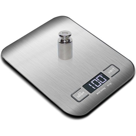 Bravix 10kg/1g Balance De Cuisine Precision Électronique, Inoxydable Pese Aliment Cuisine Avec Affichage Lcd Et Fonction Tare, 6 Unités, Pesée Des Aliments Pour La Cuisson, Pâtisserie Et Mélange