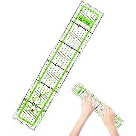 Bravix 5pcs 30 X 5 Cm Règle De Mesure En Acrylique, Règle Patchwork Couture Avec Ligne De Grille, Règle Couture Matériau Acrylique Transparent