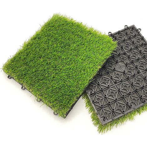 Bravix 3030cm Caillebotis Gazon Synthetique Pour Balcon Faux Gazon Exterieur Pour Intérieur Extérieur, Pelouse Synthetique