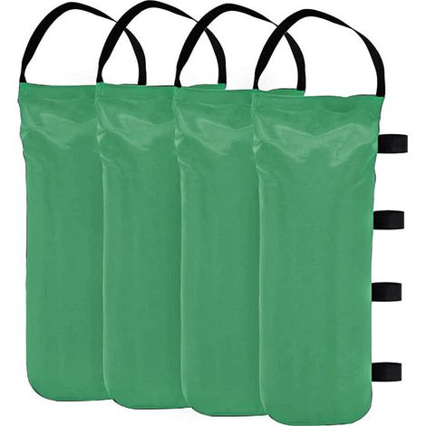Bravix Lot De 4 Sacs De Sable Pour Tonnelle - Qualité Industrielle - Poids Pour Tonnelle Et Tentes De Jardin —vert Gazon