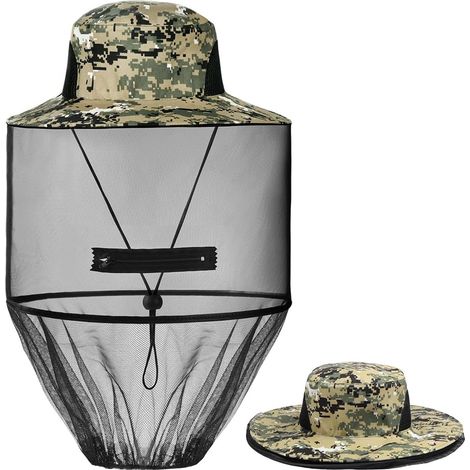 Chapeau À Moustiquaire, Chapeau D'Apiculteur Chapeau Anti-moustiques, Chapeau D'Apiculteur Avec Voile, Pour Chapeau De Protection Pour De Jardinage En Extérieur Jungle Pêche Pliable