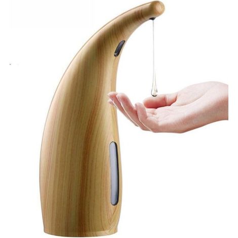 Bravix Distributeur De Savon Automatique, Sans Contact Distributeur De Savon Avec Capteur Infrarouge, Étanche Ipx6, Pour Famille, École, Bureau, Hôtel, Restaurant (bois Clair)