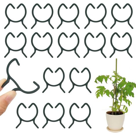 Bravix 100 Pièces Clips De Support Pour Plantes,attache Pour Tomates,attache Pour Plantes Grimpantes,clips De Fixation Plantes Exterieur,clips De Jardin,pour Fruit,légume,tomates-l
