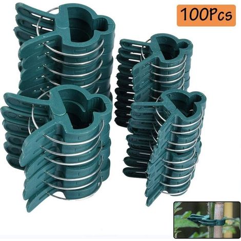 Tuteurs Pour Plantes 100 Pièces Clips Pour Plantes Clips Stables Clips Pour Plantes, 2 Clips Pour Plantes De Jardin Réutilisables Pour Les Petites Et Grandes Pousses