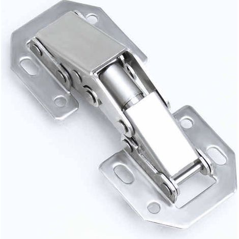 Bravix Lot De 8 Charnière Porte Placard En Inox, 105 × 44mm Charnière Invisible Meubles Porte Coin 90 Degrés
