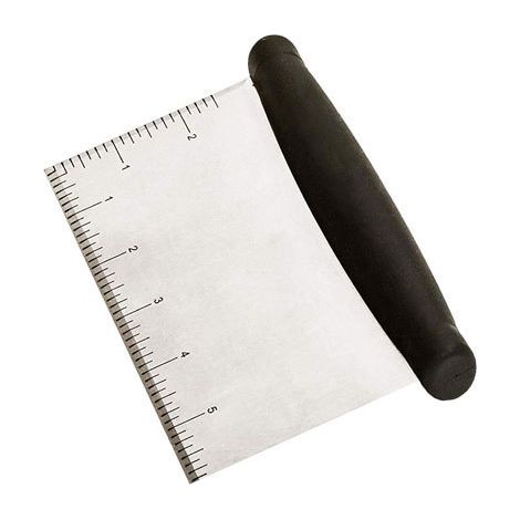 Bravix Corne Patisserie/grattoir Coupe Pâte Multi-usage En Acier Inoxydable (15.2 Cm), Coupe Pate Boulangerie, Pâtisserie, Pizza - Corne De Boulanger Avec Mesures Et Poignée Non-glissante