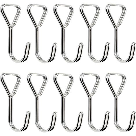Bravix 10 Pcs Crochets En Spirale, Tendeur Crochets Acier Inoxydable, Sandow Elastique Crochets, Tendeurs Elastique Crochets, Pour Tentes, Vélos, Fixation De Bagages, Crochets De Fixation