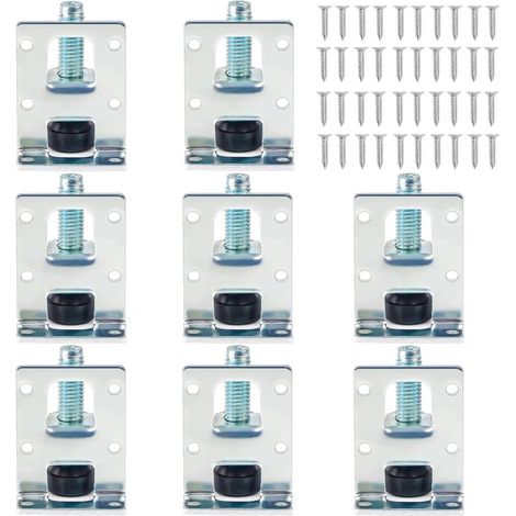 8 Pièces Niveleurs Meubles Réglables Pour Armoires, Pieds De Nivellement Robustes, Niveleurs Meubles Robustes, Pied Meuble Reglable Pour Tables, Étagères, Placards, Établi