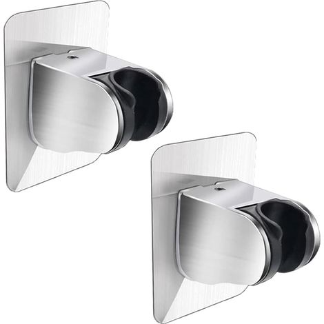 Bravix Support De Douche Sans Perçage 2 Pièces Support De Douche Réglable Support Pommeau De Douche Fixation Pommeau De Douche Mural Universel ​pour Salle De Bain Hôtel