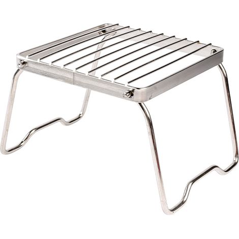 Bravix Grille Pour Feu De Camp, Grille Bbq Transportable, Grille Format Pliante 17cm, Idéal Pour Un Petit Barbecue Sauvage, Parfaite Pour Être Transportée N'Importe Où, Pour Le Bivouac Faire Un Bbq