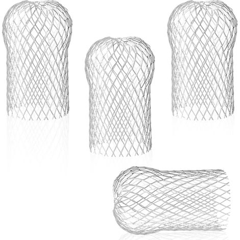 Bravix Lot De 4 Crapaudine De Gouttière En Alliage D'Aluminium, Filtres De Gouttière Flexible Et Durable Pour Maison Avant-toit Tuyau De Descente Contre Les Feuilles