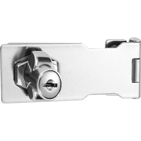 Bravix (2 Pack) Moraillon De Verrouillage En Métal Boulon De Porte Loquet Boucle Avec Cadenas Et Clé - Pour Verrouiller La Remise Portes Armoires Boites Meubles