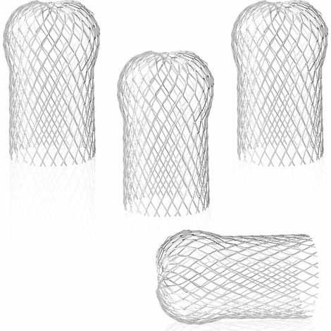 Bravix Lot De 4 Filtres De Gouttière En Aluminium - Crapaudine De Gouttière Flexible Et Durable Pour Maison Avant-toit Tuyau De Descente Contre Les Feuilles
