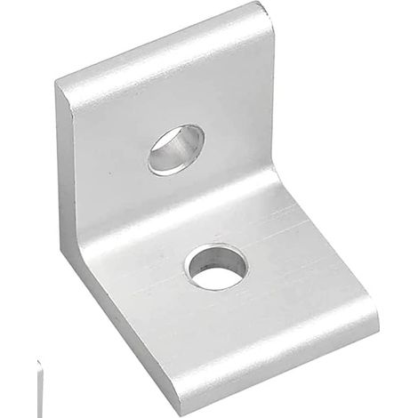 Bravix 10 Pièces Équerre De Fixation Metal, Équerre De Fixation(20 X 20 X 18mm), Équerre Étagère Angle 90 Degrés Equerre, Equerre Metal Pour Aluminium (20 X 20 X 18mm)