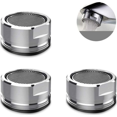 Mousseur Robinet[3 Pièces], Aérateur De Robinet En Acier Inoxydable, Économiseurs D'Eau Bubbler De Bain Et Cuisine