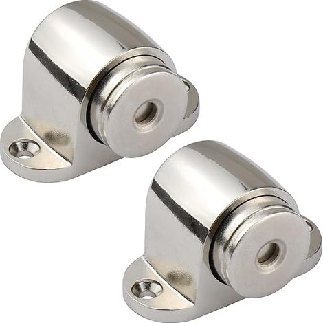 Bravix Lot De 2 Cale Stop Porte Magnétique En Acier Inoxydable Catch Porte Bouchons Avec Vis Montée, Pas De Force Ou De Taper Les Murs