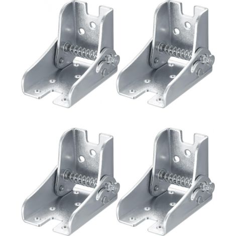 Bravix 4 Pcs Charniere Pliante Autobloquante, Charnières Pliantes, Charnière Pliante À 90 Degrés, Supports De Pieds De Table Pliables Extension, Charnières De Pieds Pliables Pliants Pour Pieds De Tabl